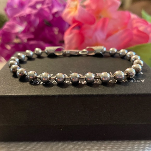 Silpada Sterling Silver 5mm Bead Ball Bracelet RARE B0966 - Picture 8 of 10
